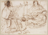 H 020
<br/>
De heilige Prosperus, Magdalena en Maria aan de voet van het Kruis
<br/>
<em>Guercino (1591-1666)</em>